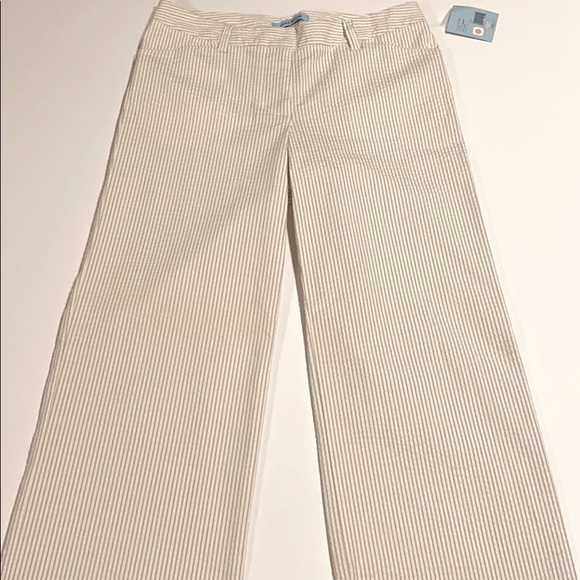 Gene Meyer SZ 8 Striped Flat Front Pants New D10 - Picture 2 of 14